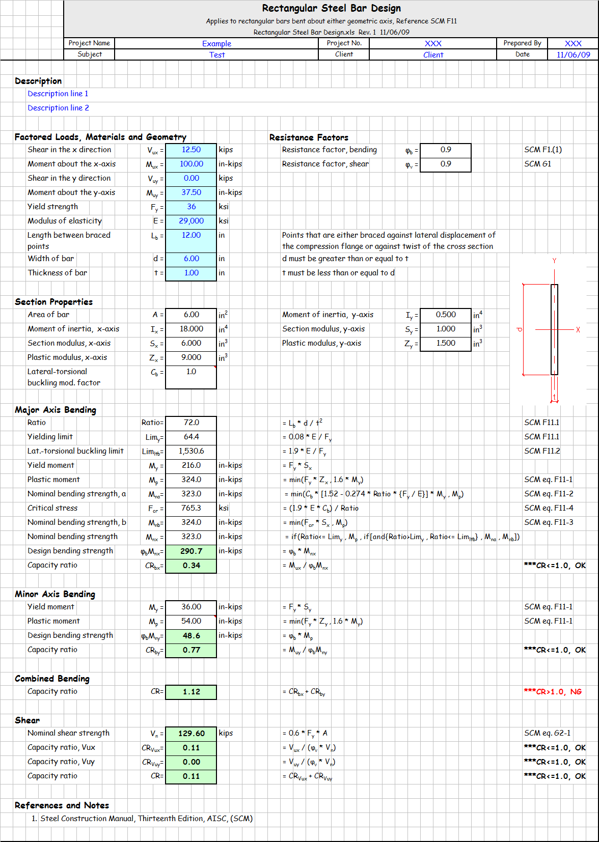 Rectangular Steel Bar Design.xls